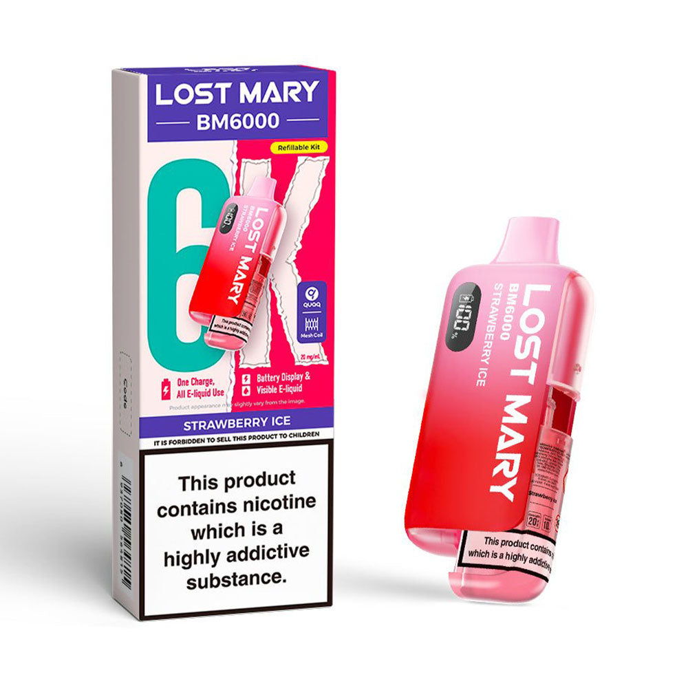 Lost Mary BM6000 Refillable Pod Kit (Strawberry Ice)