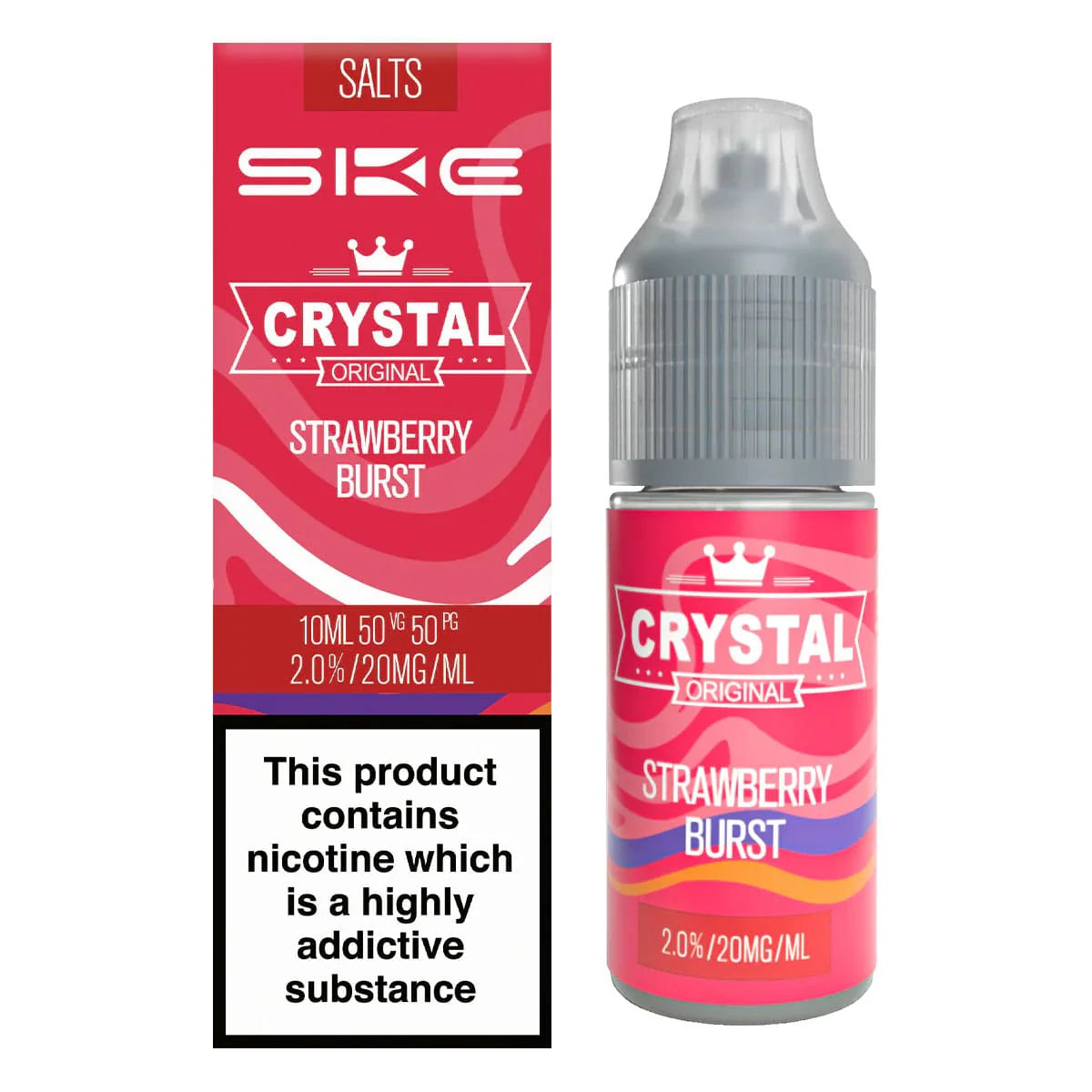 SKE Crystal Original 10ml Nic Salt E Liquid (Strawberry Kiwi)