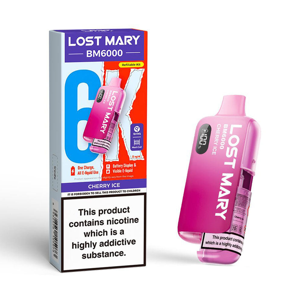 Lost Mary BM6000 Refillable Pod Kit (Cherry Ice)