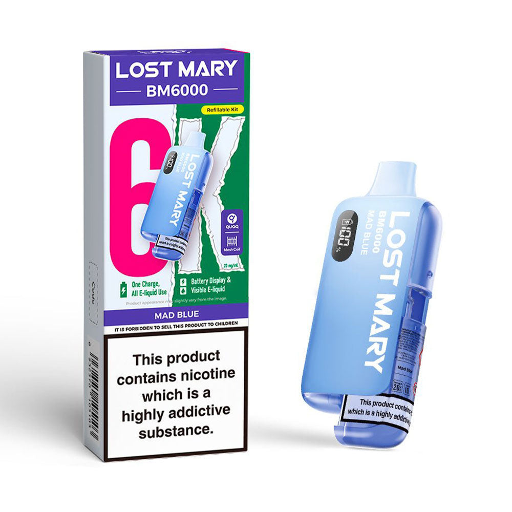 Lost Mary BM6000 Refillable Pod Kit (Mad Blue)