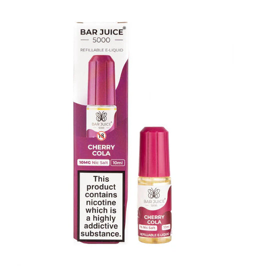 Cherry Cola Nic Salt E-Liquid by Bar Juice 5000. hayati pods in Sheffield uk. ELFBAR Nic Salt in uk. E-liquid in uk