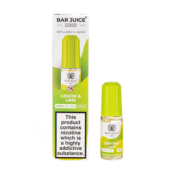 Bar Juice Lemon & Lime e-liquid bottle. hayati pods in Sheffield uk. ELFBAR Nic Salt in uk. E-liquid in uk
