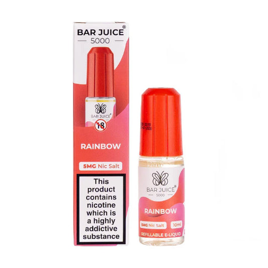 Rainbow Nic Salt E-Liquid by Bar Juice 5000. hayati pods in Sheffield uk. ELFBAR Nic Salt in uk. E-liquid in uk