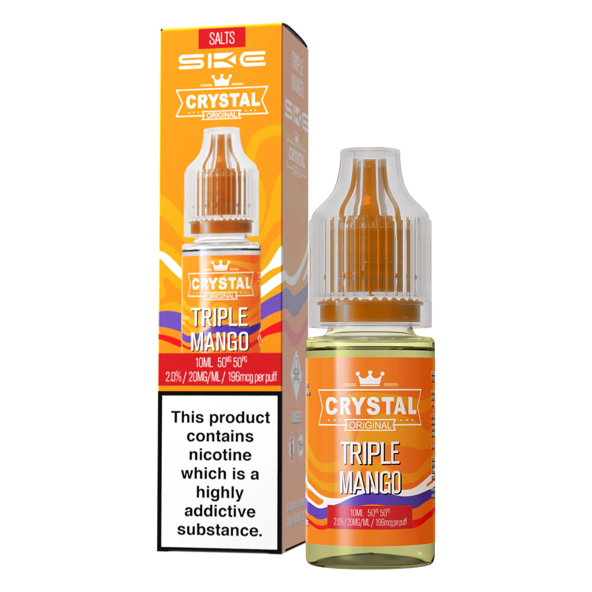 SKE Crystal Original 10ml Nic Salt E Liquid (Triple Mango)