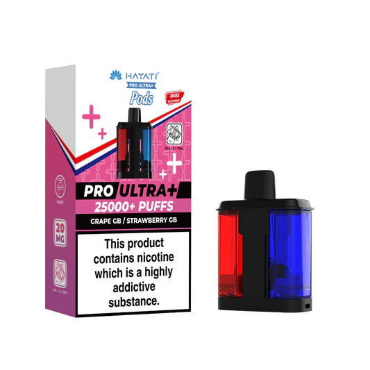 Hayati Pro Ultra Plus 25k Prefilled Pods Straw' Cranberry Cherry/Cherry Ice.Vape kits in uk