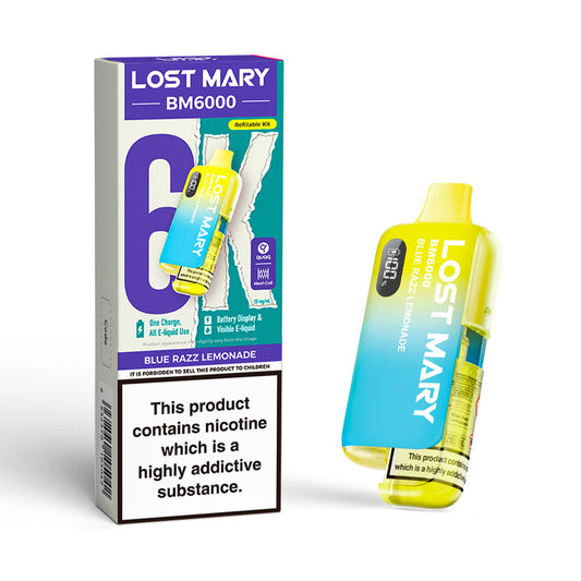 Lost Mary BM6000 Refillable Pod Kit (Blue Razz Lemonade)