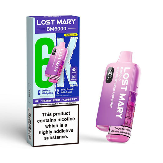 Lost Mary BM6000 Refillable Pod Kit (Blueberry Sour Raspberry)