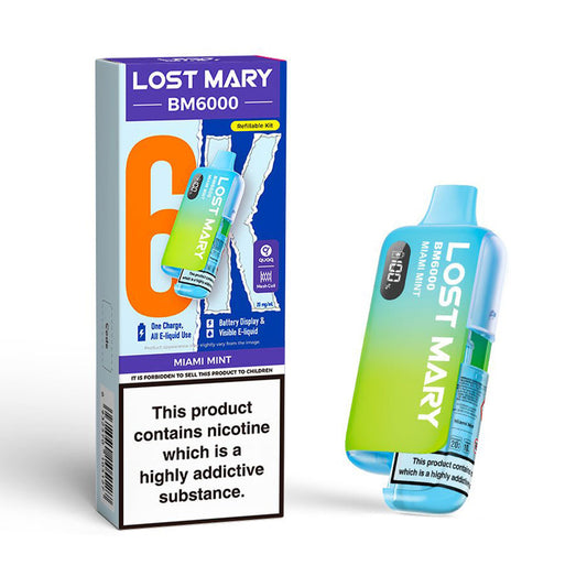 Lost Mary BM6000 Refillable Pod Kit (Miami Mint)