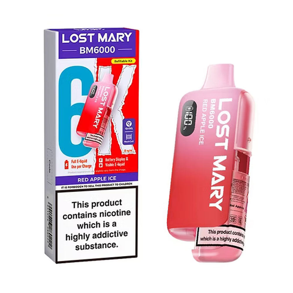 Lost Mary BM6000 Refillable Pod Kit (Red Apple Ice)