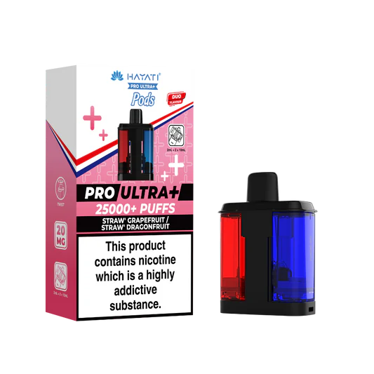 Hayati Pro Ultra Plus 25k Prefilled Pods Straw' Grapefruit/Straw' Dragonfruit.prefilled pod in Sheffield