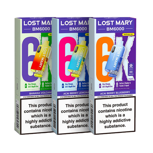 Lost Mary BM6000 Refillable Pod Kit (Strawberry Raspberry Blackberry)