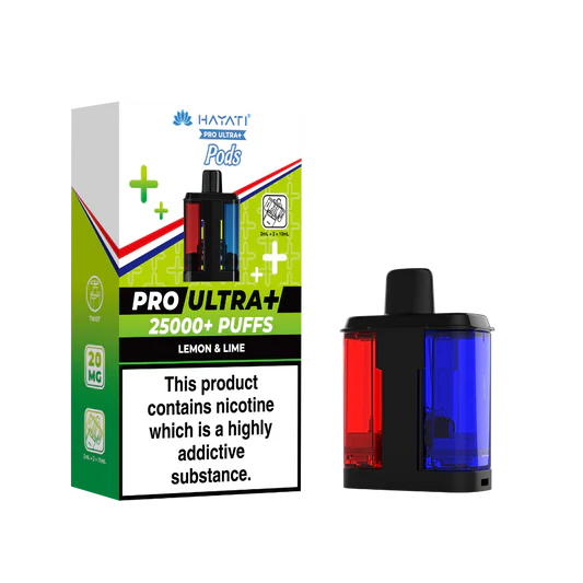 Hayati Pro Ultra Plus 25k Prefilled Pods Lemon & Lime.hayati pods in Sheffield uk
