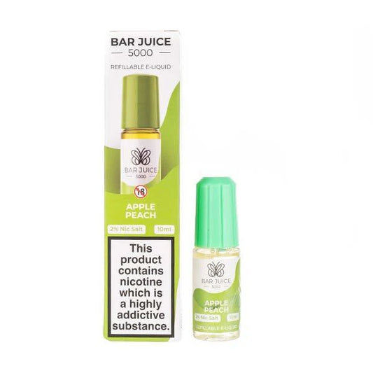 Apple Peach Nic Salt E-Liquid by Bar Juice 5000. ELFBAR Nic Salt in uk. E-liquid in uk