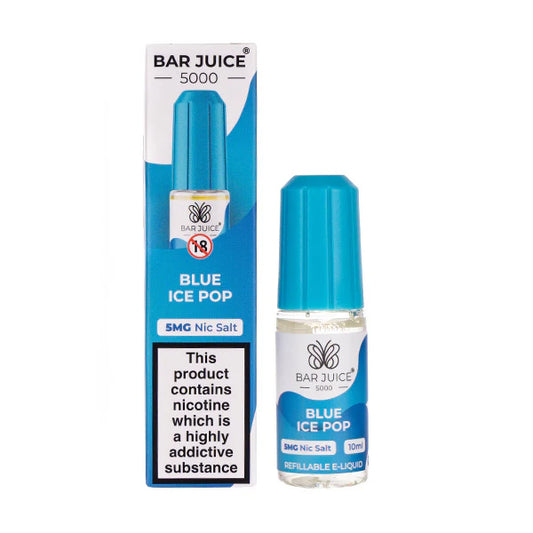 Blue Ice Pop Nic Salt E-Liquid by Bar Juice 5000. ELFBAR Nic Salt in uk. E-liquid in uk