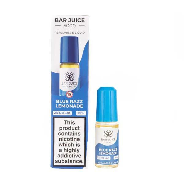 Blue Razz Lemonade Nic Salt E-Liquid by Bar Juice 5000. hayati pods in Sheffield uk. ELFBAR Nic Salt in uk. E-liquid in uk