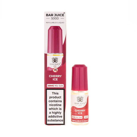 Cherry Ice Nic Salt E-Liquid by Bar Juice 5000. ELFBAR Nic Salt in uk. E-liquid in uk