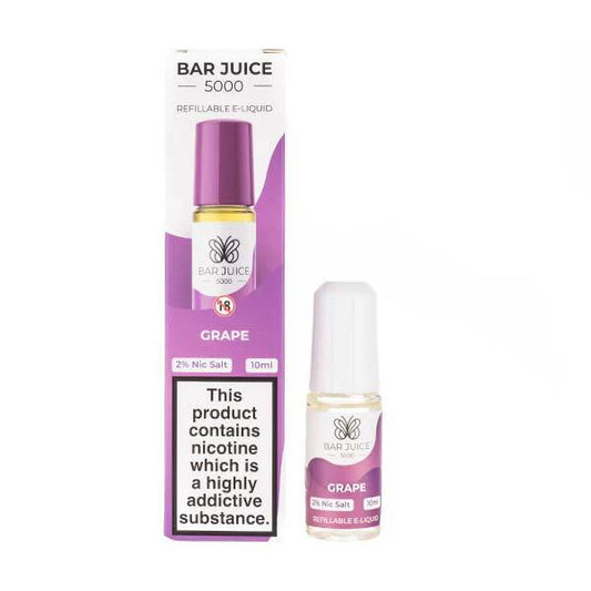 Bar Juice 5000 Grape e-liquid bottle . hayati pods in Sheffield uk. ELFBAR Nic Salt in uk. E-liquid in uk