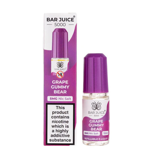 Bar Juice 5000 Grape Gummy Bear e-liquid bottle. hayati pods in Sheffield uk. ELFBAR Nic Salt in uk. E-liquid in uk
