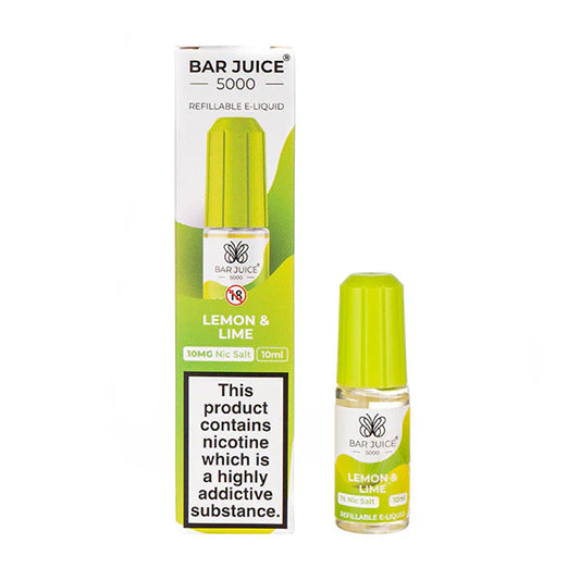 Bar Juice Lemon & Lime e-liquid bottle. hayati pods in Sheffield uk. ELFBAR Nic Salt in uk. E-liquid in uk