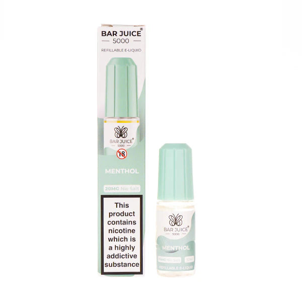 Menthol Nic Salt E-Liquid by Bar Juice 5000. ELFBAR Nic Salt in uk. E-liquid in uk