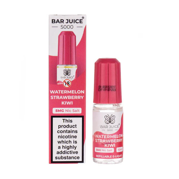 Watermelon Strawberry Kiwi Nic Salt E-Liquid by Bar Juice 5000. hayati pods in Sheffield uk. ELFBAR Nic Salt in uk. E-liquid in uk