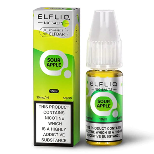 ELFBAR ElfLiq Sour Apple Nic Salts - 10ml.Vape kits in uk