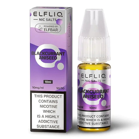 ELFBAR ElfLiq Blackcurrant Aniseed Nic Salts - 10ml.best e-liquids