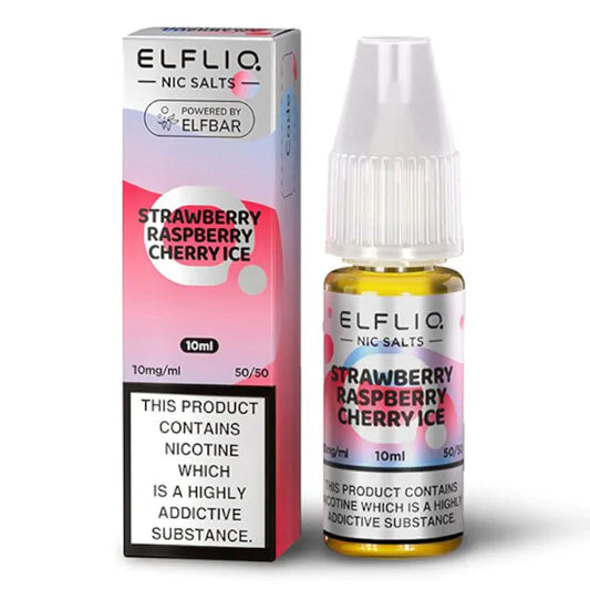 ELFBAR ElfLiq Strawberry Raspberry Cherry Ice Nic Salts - 10ml.