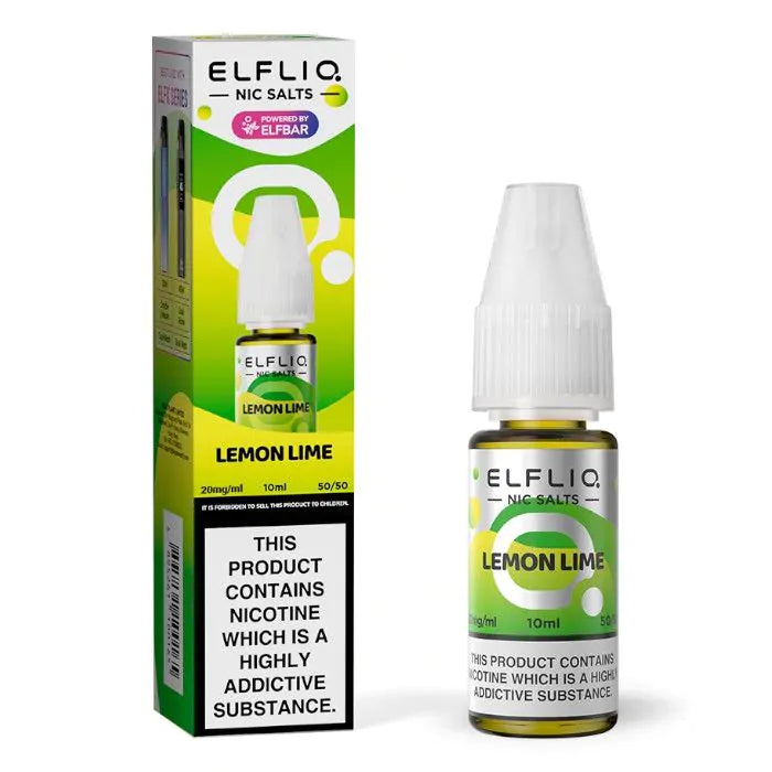 Elfliq Lemon Lime nicotine salt e-liquid .ELFBAR Nic Salt in uk