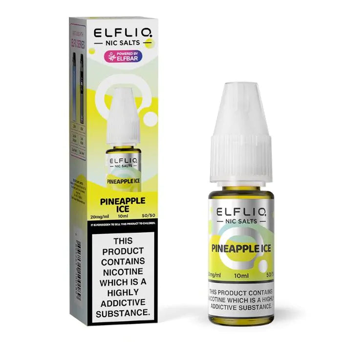 ELFBAR ElfLiq Pineapple Ice Nic Salts - 10ml. hayati pods in Sheffield uk