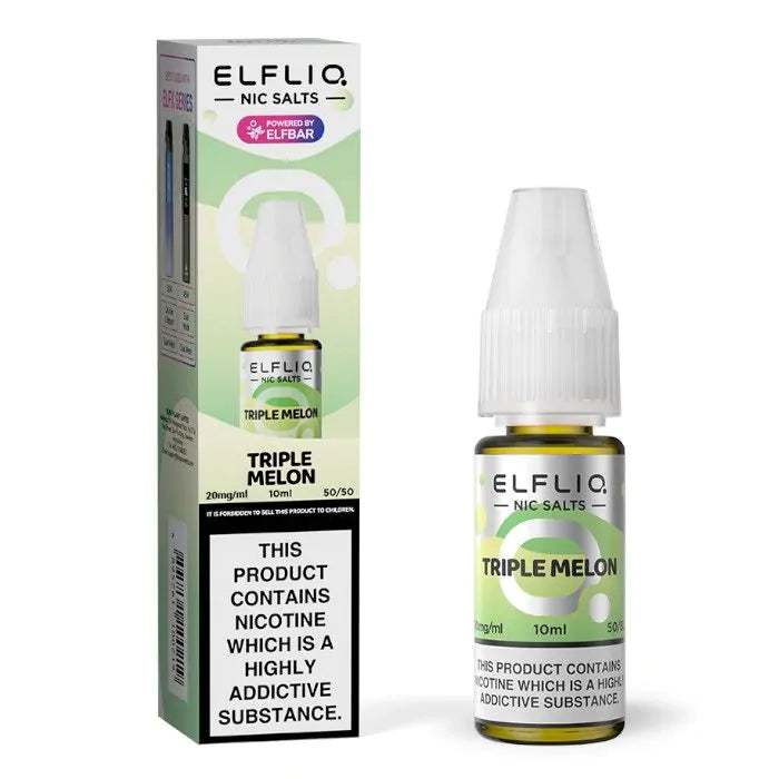 ELFBAR ElfLiq Triple Melon Nic Salts - 10ml. hayati pods in Sheffield uk