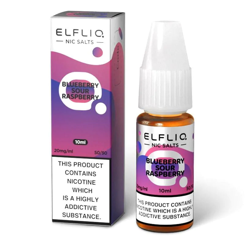 ELFBAR ELFLIQ Blueberry Sour Raspberry Nic Salts - 10ml. online vape shop near me