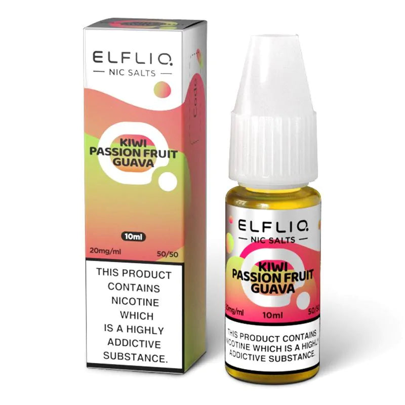 ELFBAR ELFLIQ Kiwi Passion Fruit Guava Nic Salts - 10ml.
