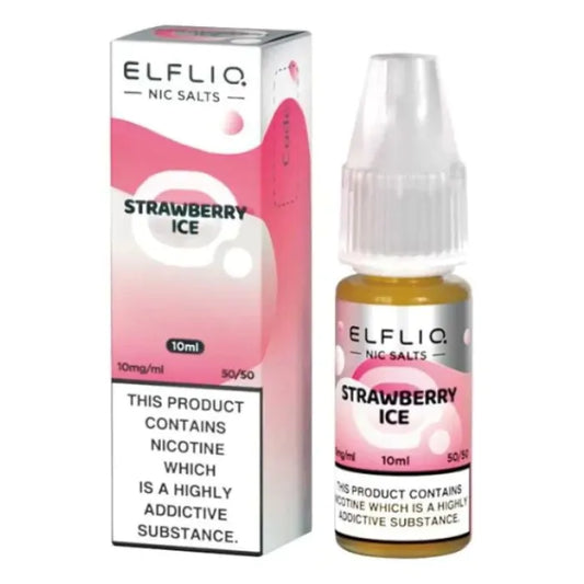ELFBAR ElfLiq Strawberry Ice Nic Salts - 10ml.hayati pods in Sheffield uk
