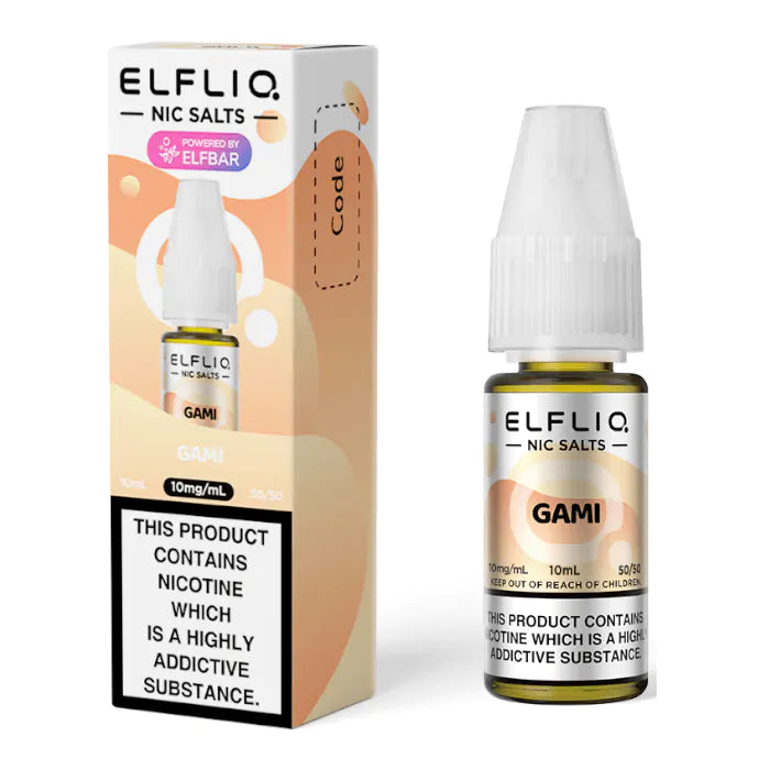ELFBAR ElfLiq Nic Salts - Gami - 10ml E-liquid. ELFBAR Nic Salt in uk