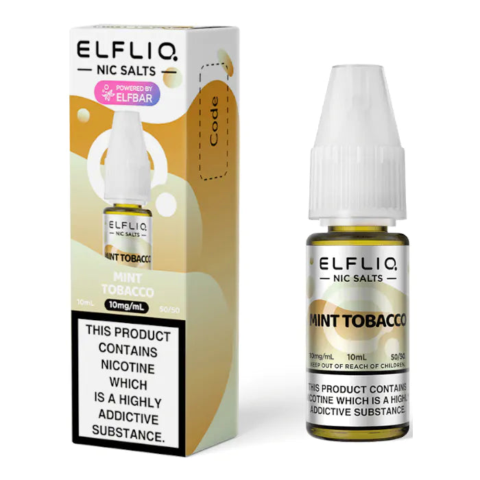 ELFBAR ElfLiq Nic Salts - Mint Tobacco - 10ml E-liquid. ELFBAR Nic Salt in uk