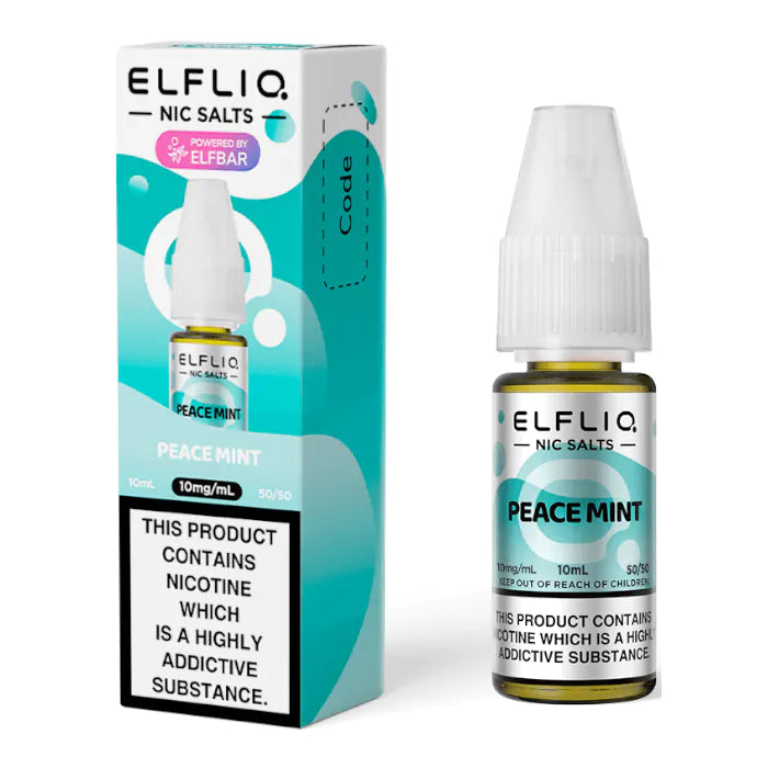 ELFBAR ElfLiq Nic Salts - Peace Mint - 10ml E-liquid. ELFBAR Nic Salt in uk. E-liquid in uk