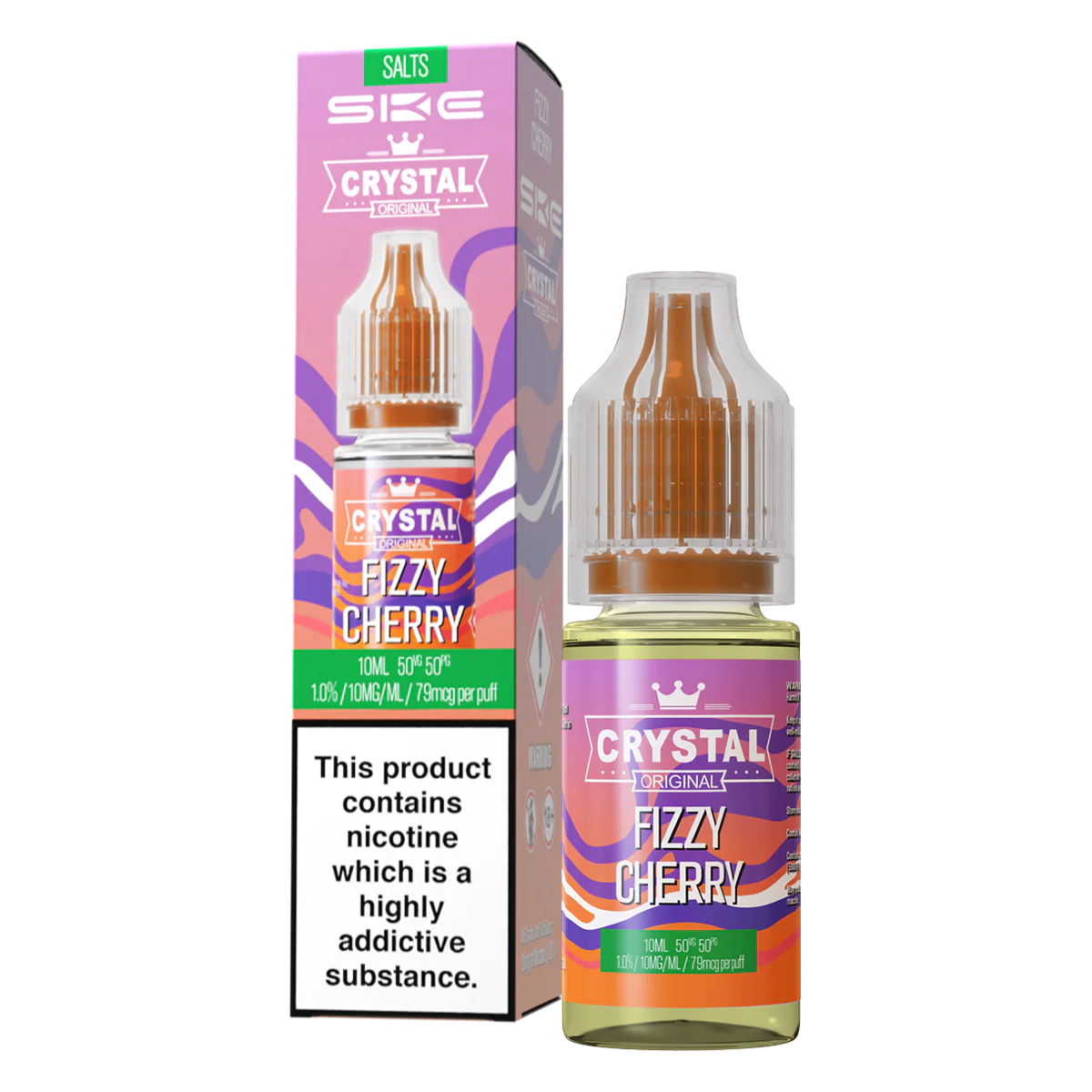 SKE Crystal Original 10ml Nic Salt E Liquid (Fizzy Cherry)